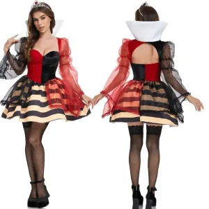 Halloween adulte avec couvre-chef Costume reine de Poker pour Cosplay femmes pourim Halloween carnaval fête fantaisie habiller